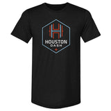 Unisex Houston Dash Black Vintage Primary Logo Slim-Fit Tee