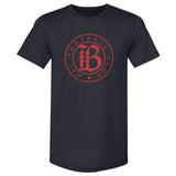Unisex Bay FC Navy Vintage Primary Logo Slim-Fit Tee