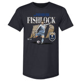 Unisex Seattle Reign FC Navy Jess Fishlock Cracked Number Slim-Fit Tee