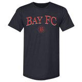 Unisex Bay FC Navy Arched Wordmark Slim-Fit Tee