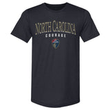 Unisex NC Courage Navy Arched Wordmark Slim-Fit Tee