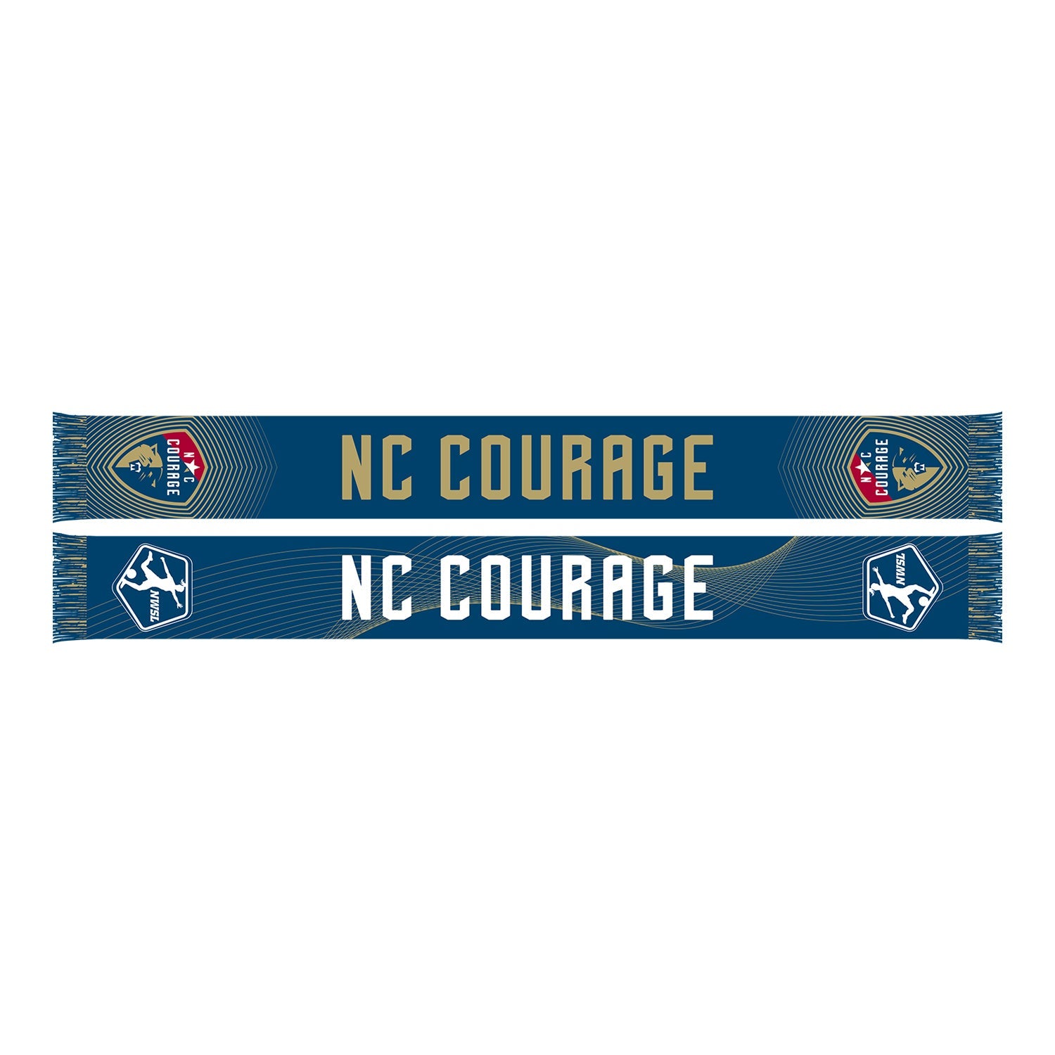 NWSL 2024 Draft NC Courage Blue Scarf - Front View