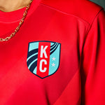 Women's Nike 2024 Kansas City Current Primary Replica Jersey - Kansas City Logo Close-up