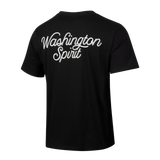 Unisex Washington Spirit Black Scripted Tee