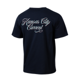 Unisex KC Current Navy Scripted Tee