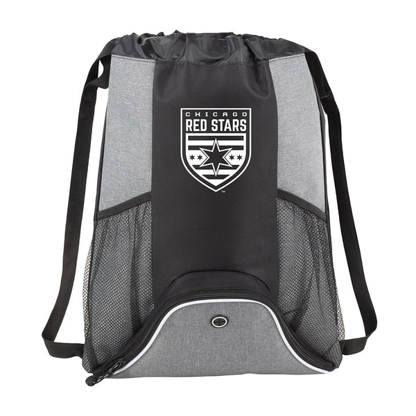 Chicago Red Stars Gymsack in Black - Front View