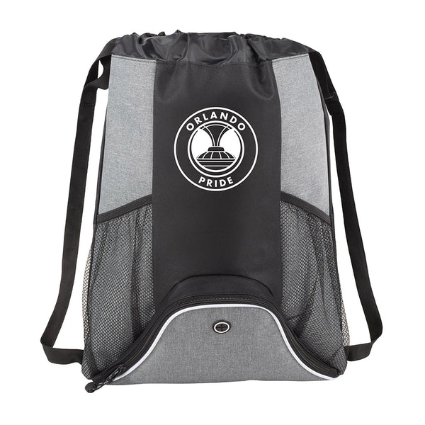 Orlando Pride Gymsack in Gray - Front View
