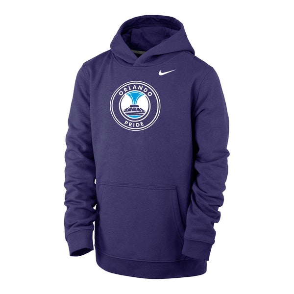 Youth Nike Orlando Pride Crest Purple Hoodie - Front View