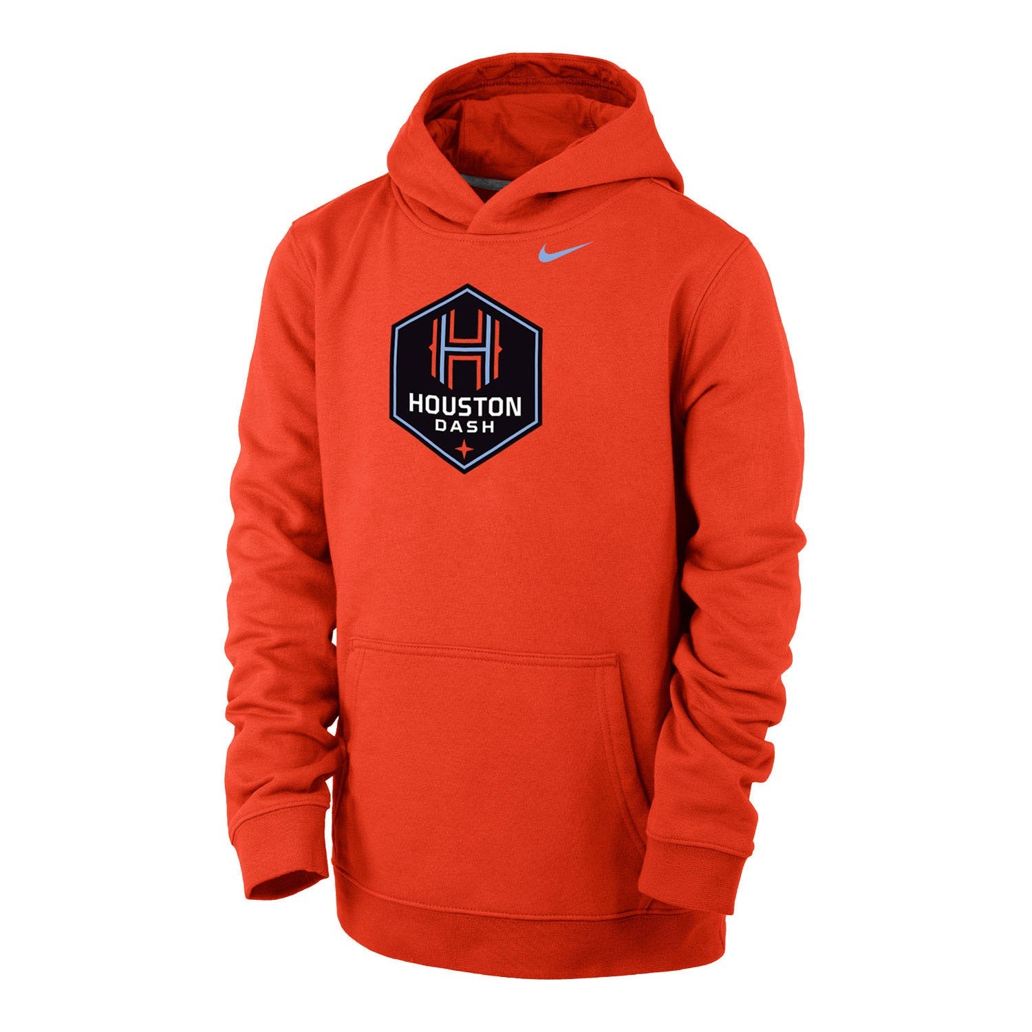 Youth Nike Houston Dash Crest Orange Hoodie - Front View