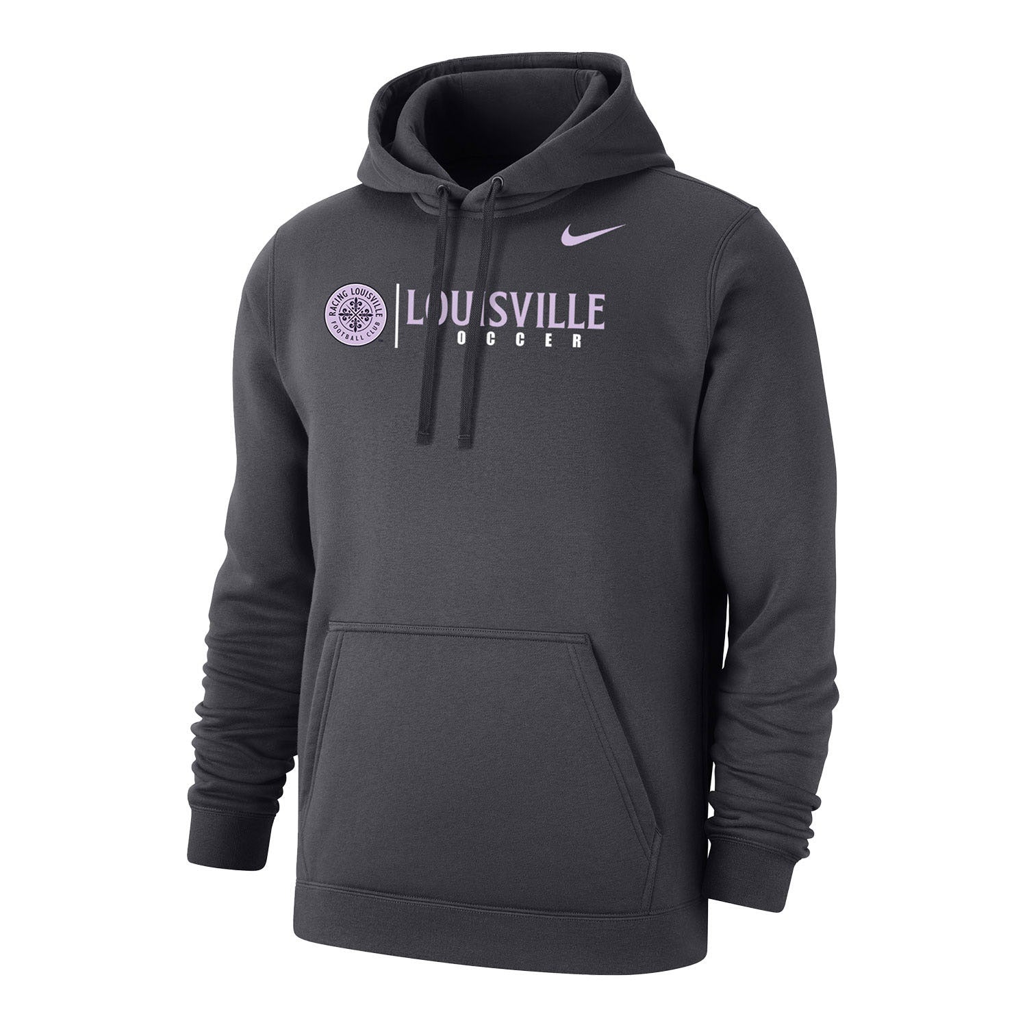 Men's Nike Racing Louisville FC Combo Grey Hoodie - Front View