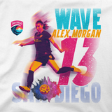 Unisex San Diego Wave White Alex Morgan Action Tee