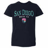 Toddler San Diego Wave Navy Arched Wordmark Tee