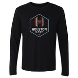 Unisex Houston Dash Black Vintage Primary Logo Long Sleeve Tee