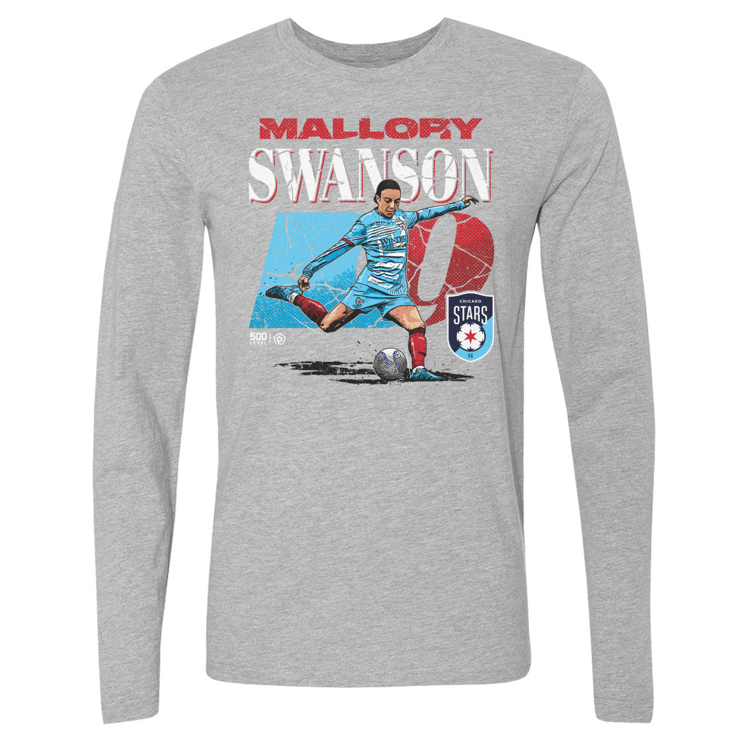 Unisex Chicago Stars Mallory Swanson Cracked Number Long Sleeve Tee