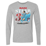 Unisex Chicago Stars Sam Staab Cracked Number Long Sleeve Tee