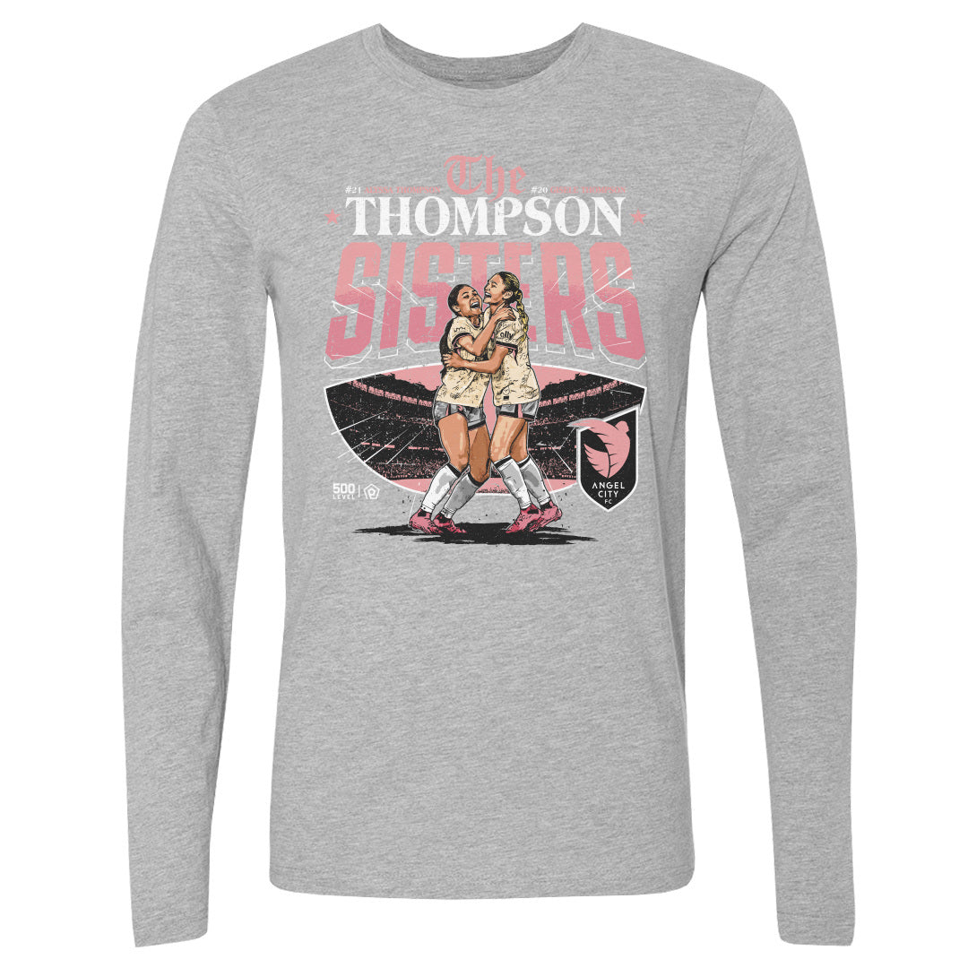 Unisex Angel City FC Alyssa Thompson & Gisele Thompson Sisters Long Sleeve Tee