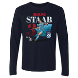 Unisex Chicago Stars Sam Staab Cracked Number Long Sleeve Tee