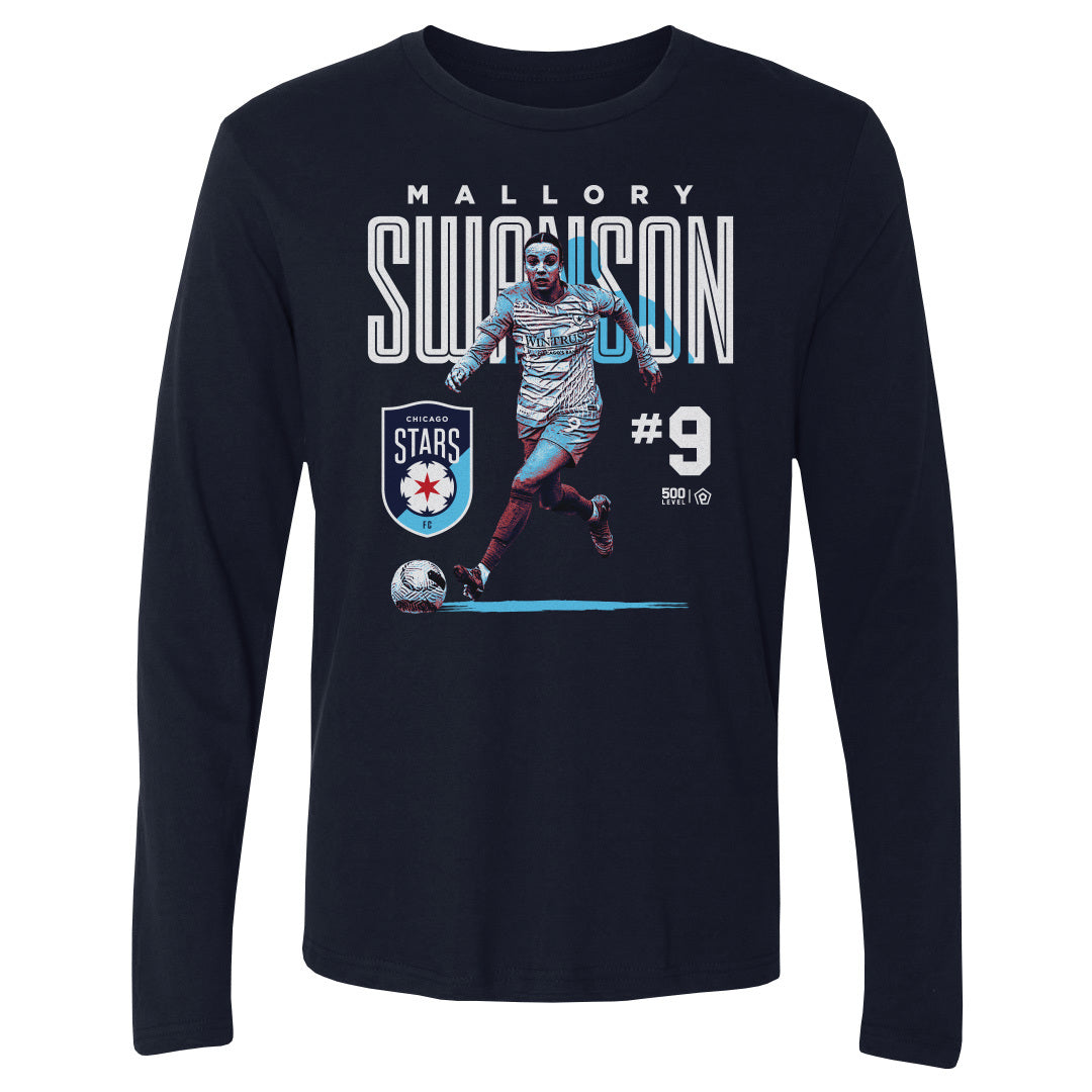 Unisex Chicago Stars Mallory Swanson Bitmap Long Sleeve Tee
