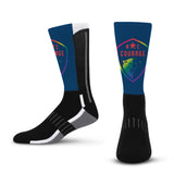 Youth NC Courage Black Phenom Curve 2025 Pride Socks