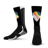 Youth Washington Spirit Black Phenom Curve 2025 Pride Socks