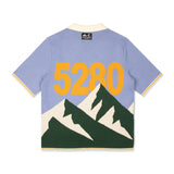 (PRE-ORDER) Unisex Denver Summit Dead Dirt Light Blue Knit Polo Sweater