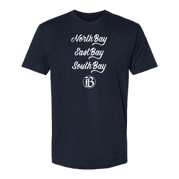 Unisex Bay FC Bay Area Navy Tee - Front View