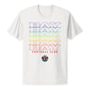 Unisex Bay FC Pride Repeat White Tee - Front View