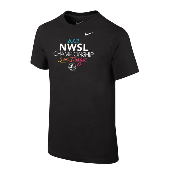 Youth Nike NWSL 2023 Championship Black Tee - Front View
