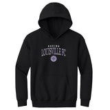 Youth Racing Louisville Black Arched Wordmark Hoodie