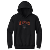 Youth Houston Dash Black Arched Wordmark Hoodie