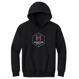 Youth Houston Dash Black Vintage Primary Logo Hoodie