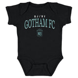Infant NJ/NY Gotham FC Black Arched Wordmark Onesie