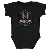 Infant Houston Dash Black Vintage Primary Logo Onesie