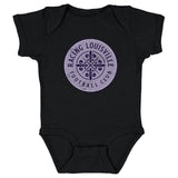 Infant Racing Louisville Black Vintage Primary Logo Onesie