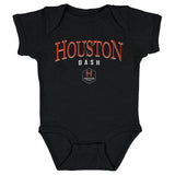 Infant Houston Dash Black Arched Wordmark Onesie