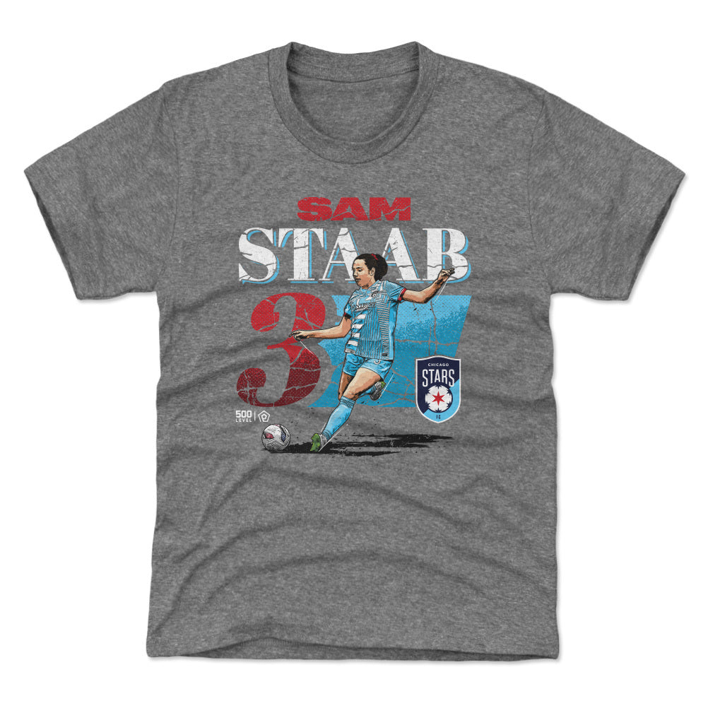 Youth Chicago Stars Sam Staab Cracked Number Tee
