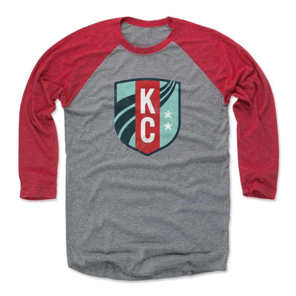 Unisex KC Current Gray Vintage Primary Logo Raglan