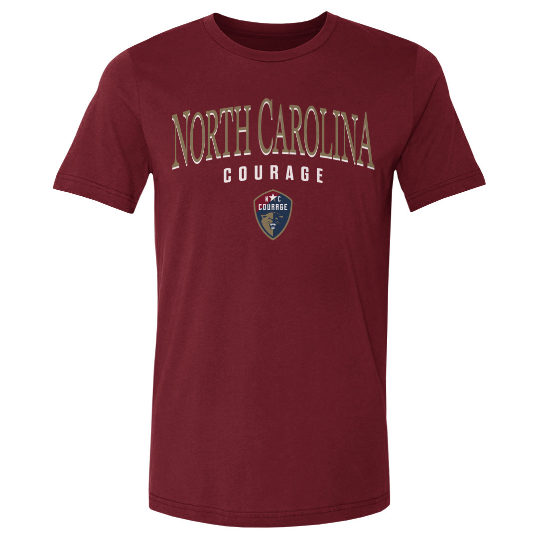 Unisex NC Courage Navy Arched Wordmark Tee
