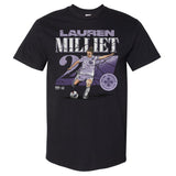 Unisex Racing Louisville Black Lauren Milliet Cracked Number Slim-Fit Tee