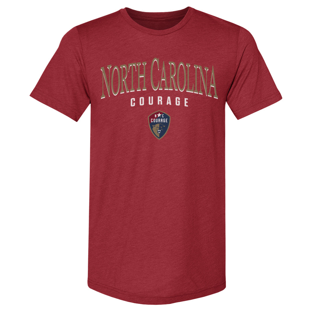 Unisex NC Courage Navy Arched Wordmark Slim-Fit Tee