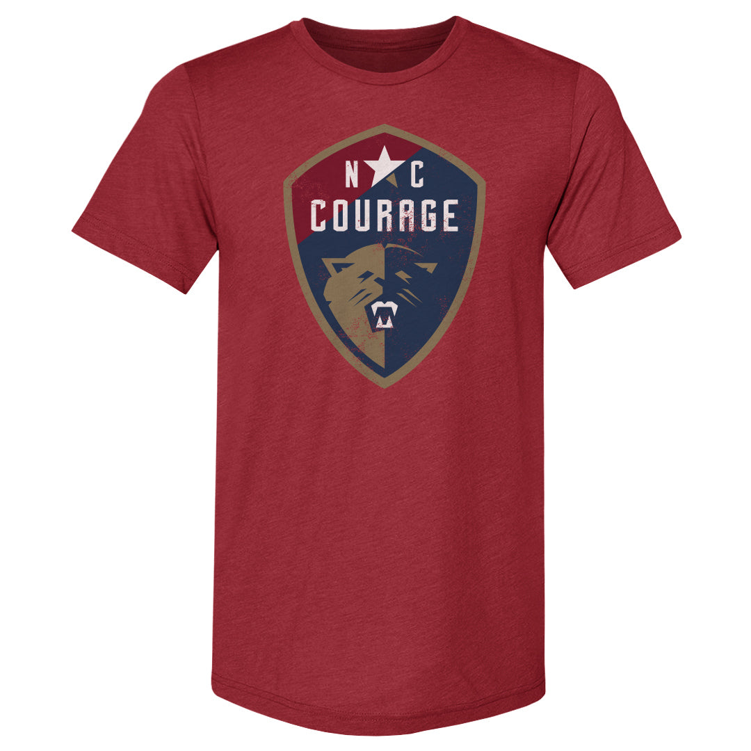 Unisex NC Courage Vintage Primary Logo Slim-Fit Tee