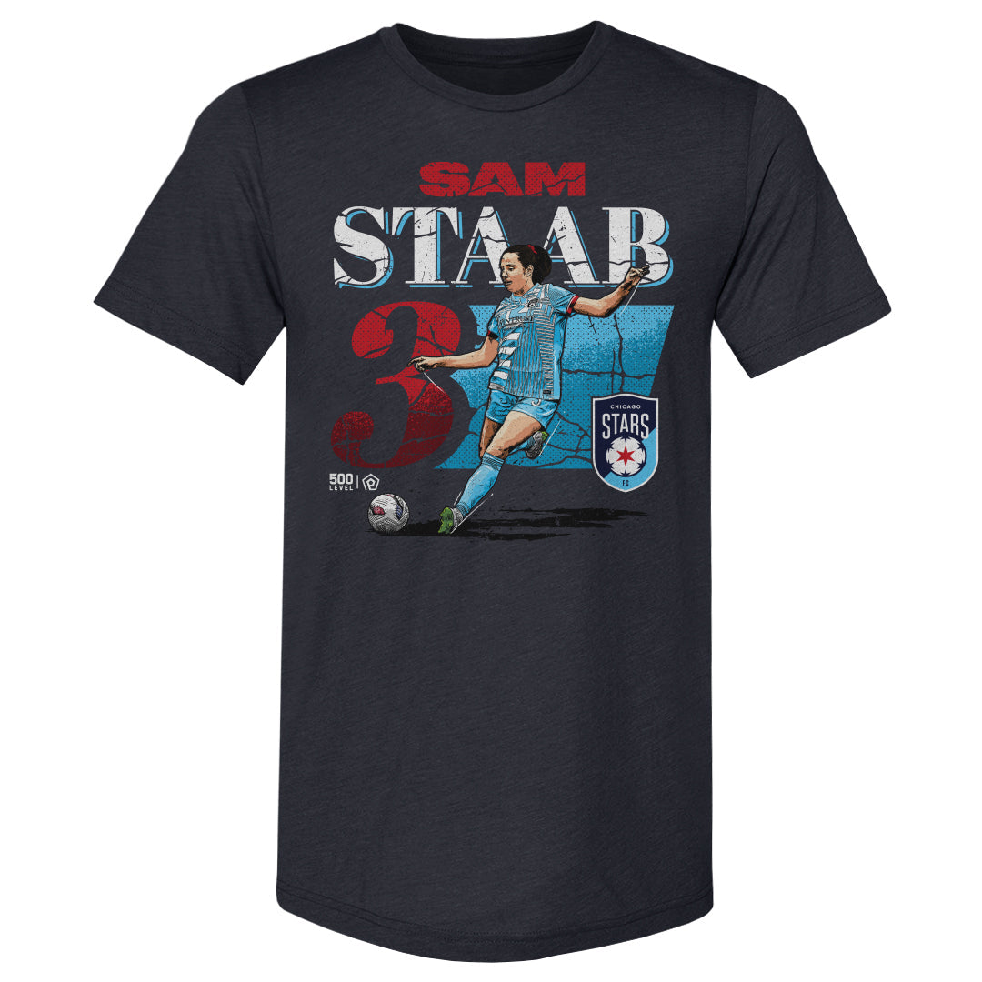 Unisex Chicago Stars Sam Staab Cracked Number Premium Tee