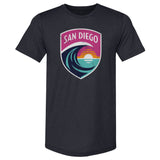 Unisex San Diego Wave Vintage Primary Logo Slim-Fit Tee