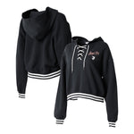 Women's Angel City WEAR Cropped Black Hoodie - Front View