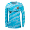 Unisex Nike 2024 Angel City FC Replica Blue Goalkeeper Jersey - Front View