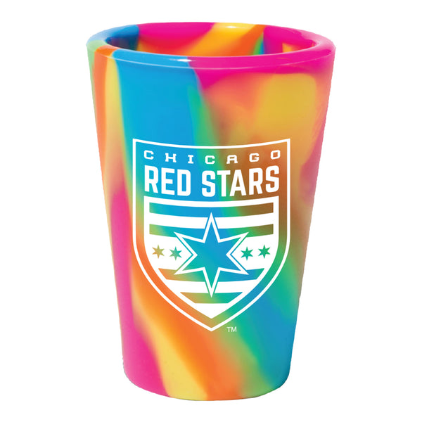 WinCraft Chicago Red Stars Hippie Silicone Shot Glass - Front View