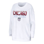 Women's Chicago Red Stars WEAR White Crewneck - Front View