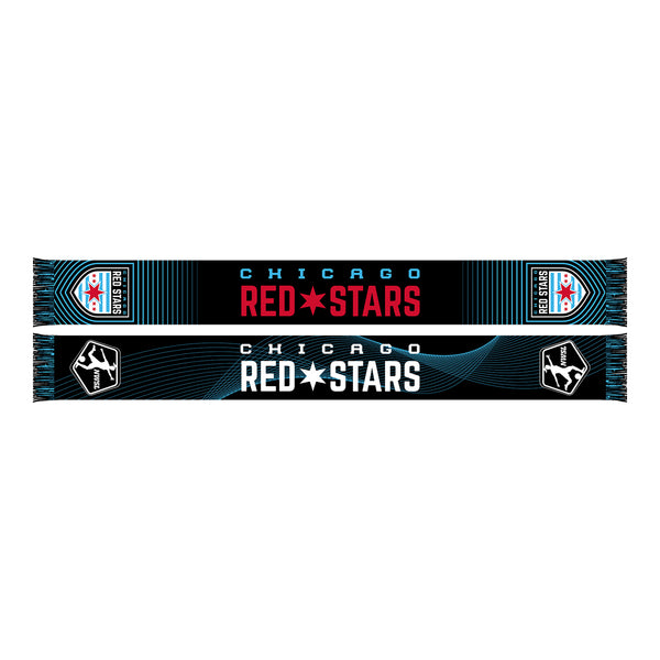 NWSL 2024 Draft Chicago Red Stars Black Scarf - Front View