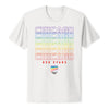 Unisex Chicago Red Stars Pride Repeat White Tee - Front View