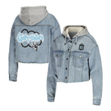 Women's NJ/NY Gotham WEAR Cropped Denim Jacket - Front View